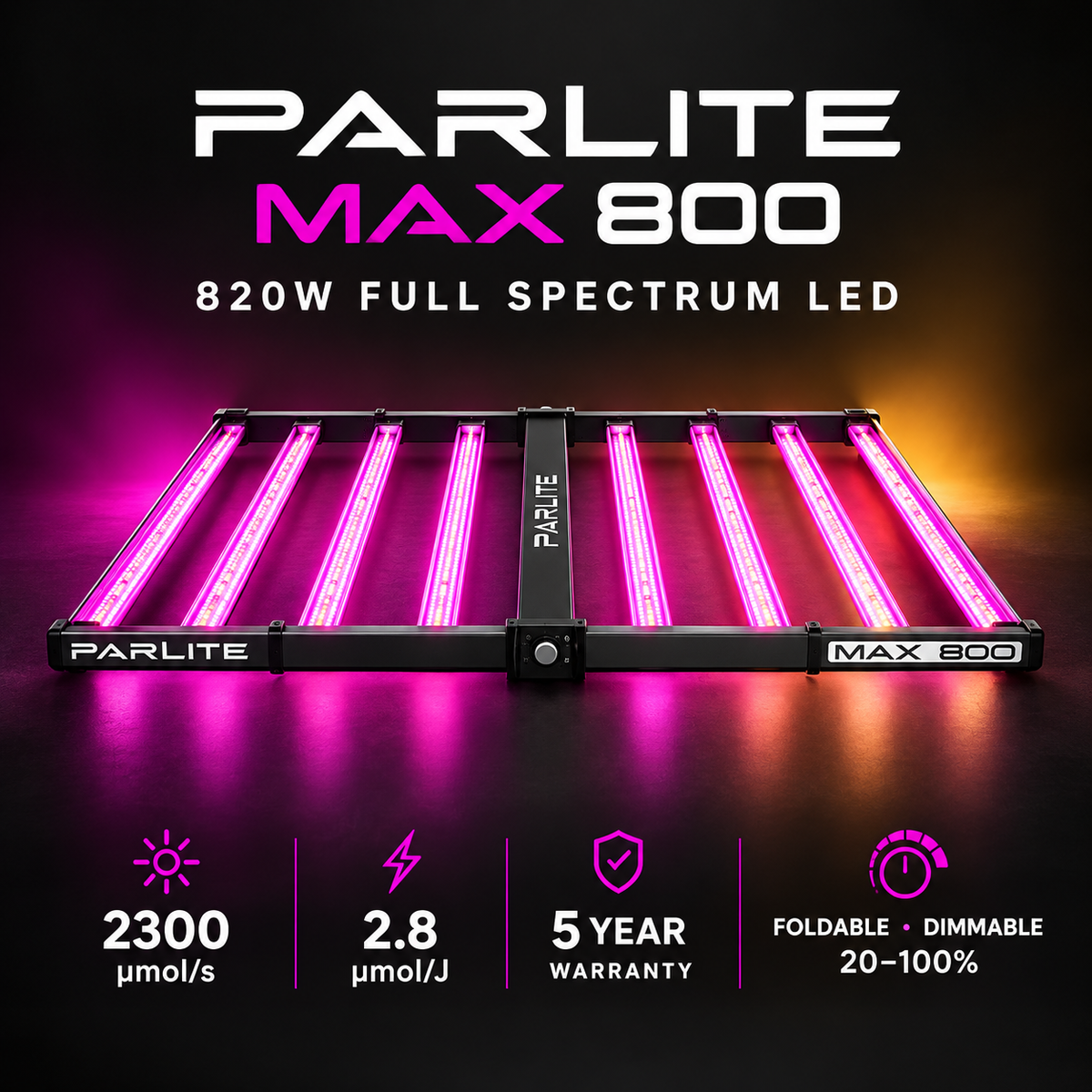 Parlite max 820w  led full spectrum